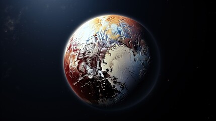 Fototapeta premium Pluto Planet in Space. Celestial, Cosmic, Solar System, Astronomy, Universe, Galactic, Planetary 