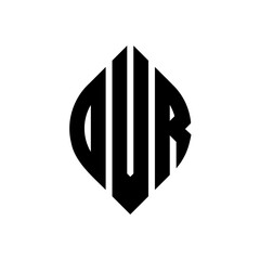 OVR circle letter logo design with circle and ellipse shape. OVR ellipse letters with typographic style. The three initials form a circle logo. OVR circle emblem abstract monogram letter mark vector.