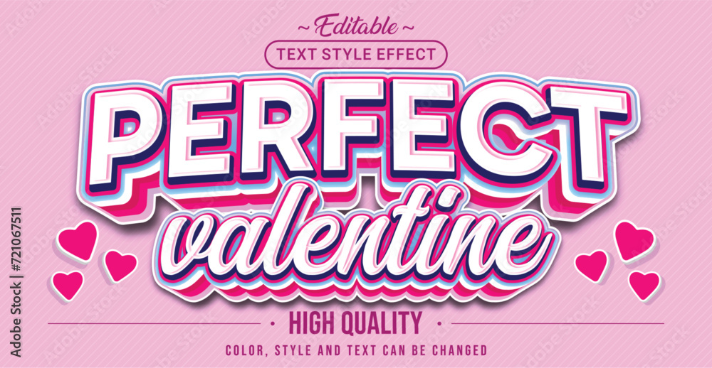 Poster editable text style effect - perfect valentine text style theme.