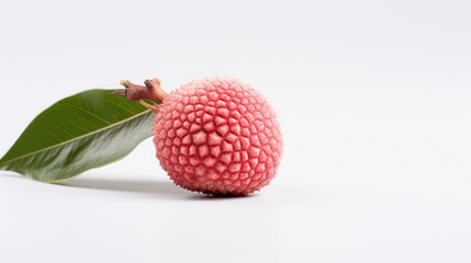 Minimal Style of Lychee on a White Background AI Generated