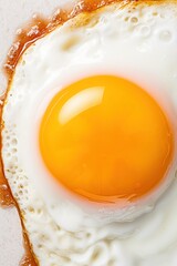 Close-Up of a Delicious Fried Egg AI Generated