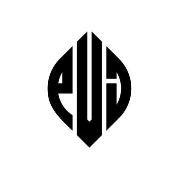 PVJ logo. PVJ letter. PVJ letter logo design. Initials PVJ logo linked with circle and uppercase monogram logo. PVJ typography for technology, business and real estate brand.