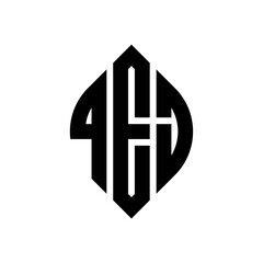 QEJ logo. QEJ letter. QEJ letter logo design. Initials QEJ logo linked with circle and uppercase monogram logo. QEJ typography for technology, business and real estate brand.