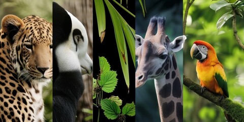 Colourful World Wildlife Day Illustration to celebrate and raise awareness of the worlds wild fauna and flora