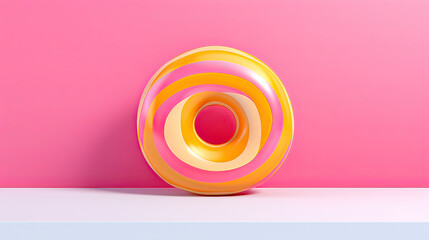 Soft Minimal Lines Love Donut Abstraction Background Ai Generative