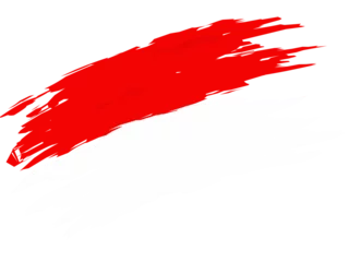 Fotobehang Indonesian flag with brush strokes © Condro