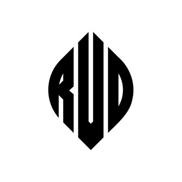 RVD circle letter logo design with circle and ellipse shape. RVD ellipse letters with typographic style. The three initials form a circle logo. RVD circle emblem abstract monogram letter mark vector.