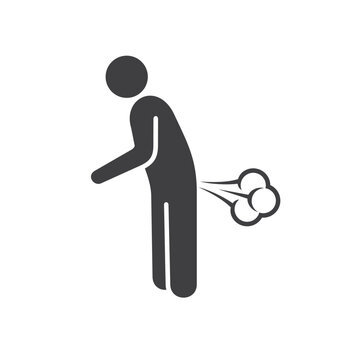 illustration of fart, fart icon, vector art.