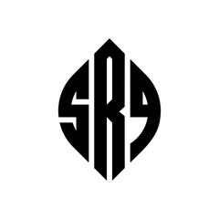 Obraz premium SRQ circle letter logo design with circle and ellipse shape. SRQ ellipse letters with typographic style. The three initials form a circle logo. SRQ circle emblem abstract monogram letter mark vector.