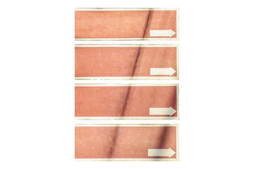 Blank of direction signpost on png background, blank directional arrow road signs with png 