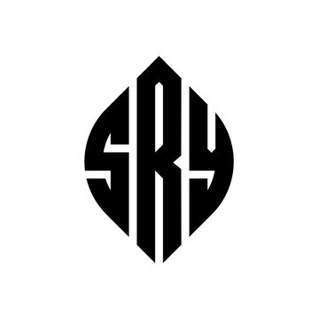 SRY circle letter logo design with circle and ellipse shape. SRY ellipse letters with typographic style. The three initials form a circle logo. SRY circle emblem abstract monogram letter mark vector.