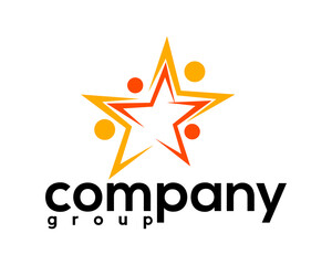 company  circle star logo design template