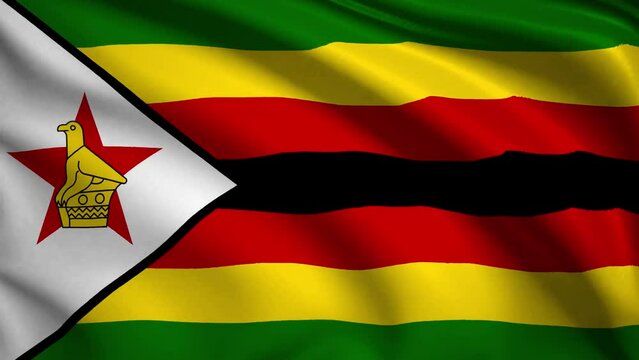 Waving Flag National Flag Of Zimbabwe
