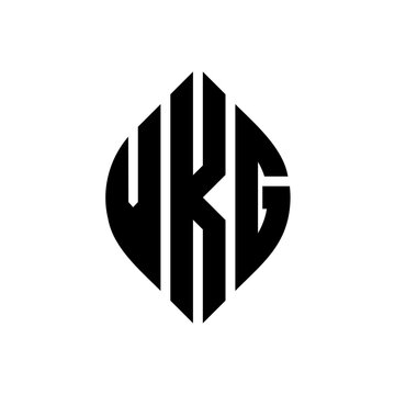 VKG circle letter logo design with circle and ellipse shape. VKG ellipse letters with typographic style. The three initials form a circle logo. VKG circle emblem abstract monogram letter mark vector.