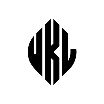 VKL circle letter logo design with circle and ellipse shape. VKL ellipse letters with typographic style. The three initials form a circle logo. VKL circle emblem abstract monogram letter mark vector.