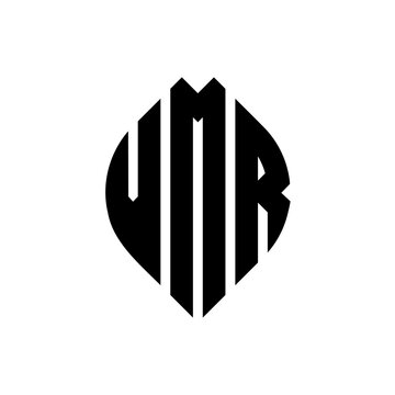 VMR circle letter logo design with circle and ellipse shape. VMR ellipse letters with typographic style. The three initials form a circle logo. VMR circle emblem abstract monogram letter mark vector.