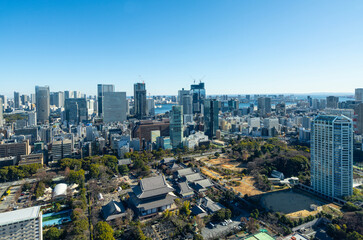 Fototapeta na wymiar panoramic view of Tokyo, Japan