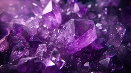 Mysterious purple crystal abstract, perfect for generative background designs, Ai Generated