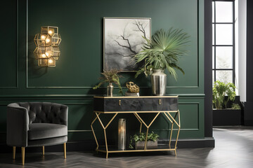 living room interior. Generative Ai