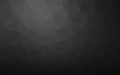 Obraz premium Dark Silver, Gray vector triangle mosaic cover. An elegant bright illustration with gradient. Template for your brand book.