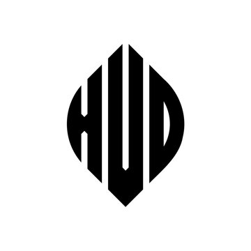 XVD circle letter logo design with circle and ellipse shape. XVD ellipse letters with typographic style. The three initials form a circle logo. XVD circle emblem abstract monogram letter mark vector.