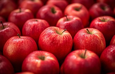 Fototapeta na wymiar many fresh red organic apples that have just been freshly harvested. many fresh organic apple background