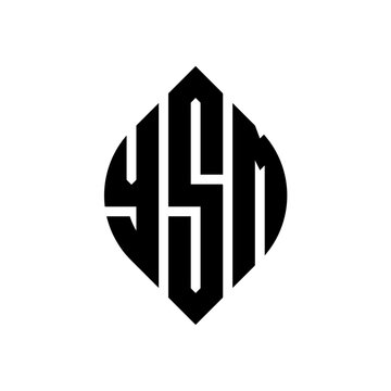 YSM circle letter logo design with circle and ellipse shape. YSM ellipse letters with typographic style. The three initials form a circle logo. YSM circle emblem abstract monogram letter mark vector.