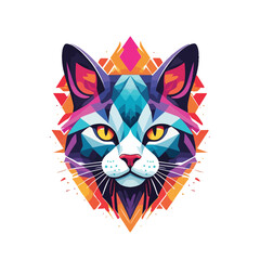 Cat with a butterfly Vector Illustration
