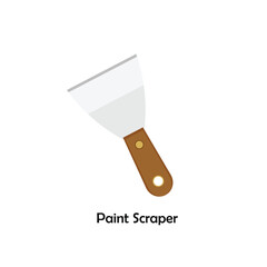 Paint scraper color illustration flat vector. Work tool. DIY tool.