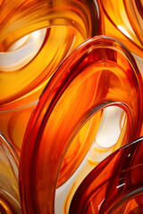abstract orange background with some smooth lines in it. Abstract background of colored glass balls close-up. 3d rendering of abstract fractal background for creative design. 