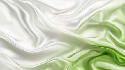 White, Celery Green and Wasabi Green silk background vector presentation design