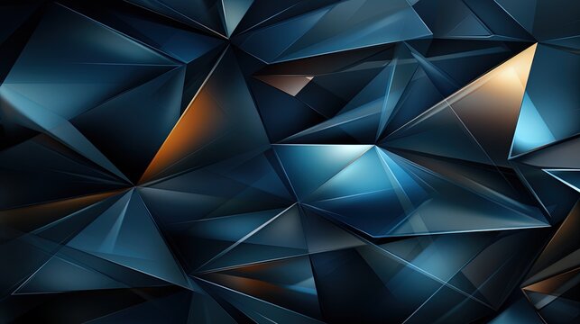 Dark blue background with abstract graphic elements. Created with Ai