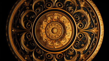 Golden Aztec Mandala Splendor