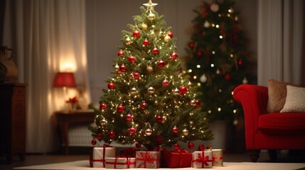 Fototapeta na wymiar Merry Memories: A Christmas Tree for Stock Use