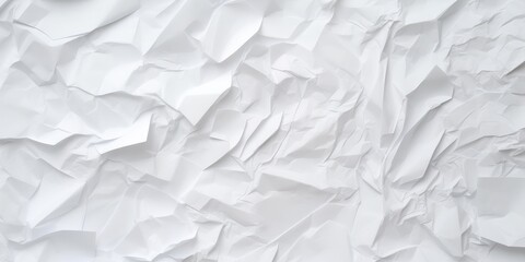 White paper wrinkled as background, closeup view
