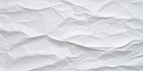 Fototapeta premium White paper wrinkled as background, closeup view