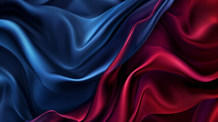 Fototapeta premium Blue, Indigo and Maroon silk background vector presentation design