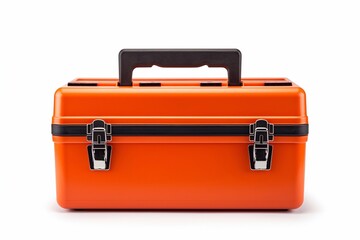 red toolbox isolated on white background