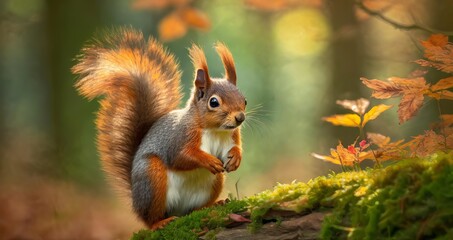 Ai generated squirrel photograph closeup shot