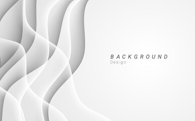 White wave layer overlay abstract background design