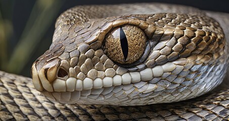 Obraz premium Ai generated closeup shot of snakes with crystal clear eyes