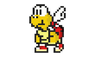 pixel art illustration of koopa vector