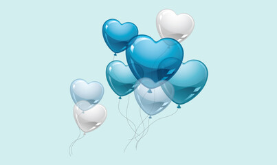 Sky heart ballon, balloons in the shape of a heart
