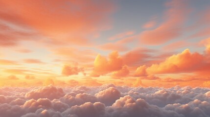 background of orange clouds and sky,A background of a notion of a colourful sky, an incredible sunset, and a twilight sky and clouds
