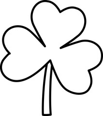 shamrock icon.Clover flat outline.