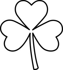 Fototapeta premium shamrock icon.Clover flat outline.