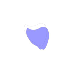 purple blob with black outline design
