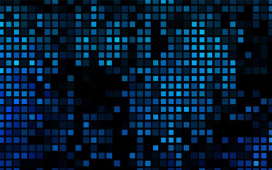 Dark BLUE vector cover in polygonal style. Illustration with set of colorful rectangles. Smart design for your business advert.