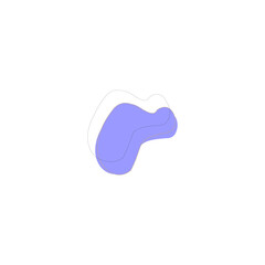 purple blob with black outline design