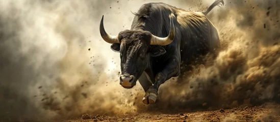 Fototapeten Roaring with Resilience: The Remarkable Rise, Roar, and Endurance of the Raging Bull Market © AkuAku